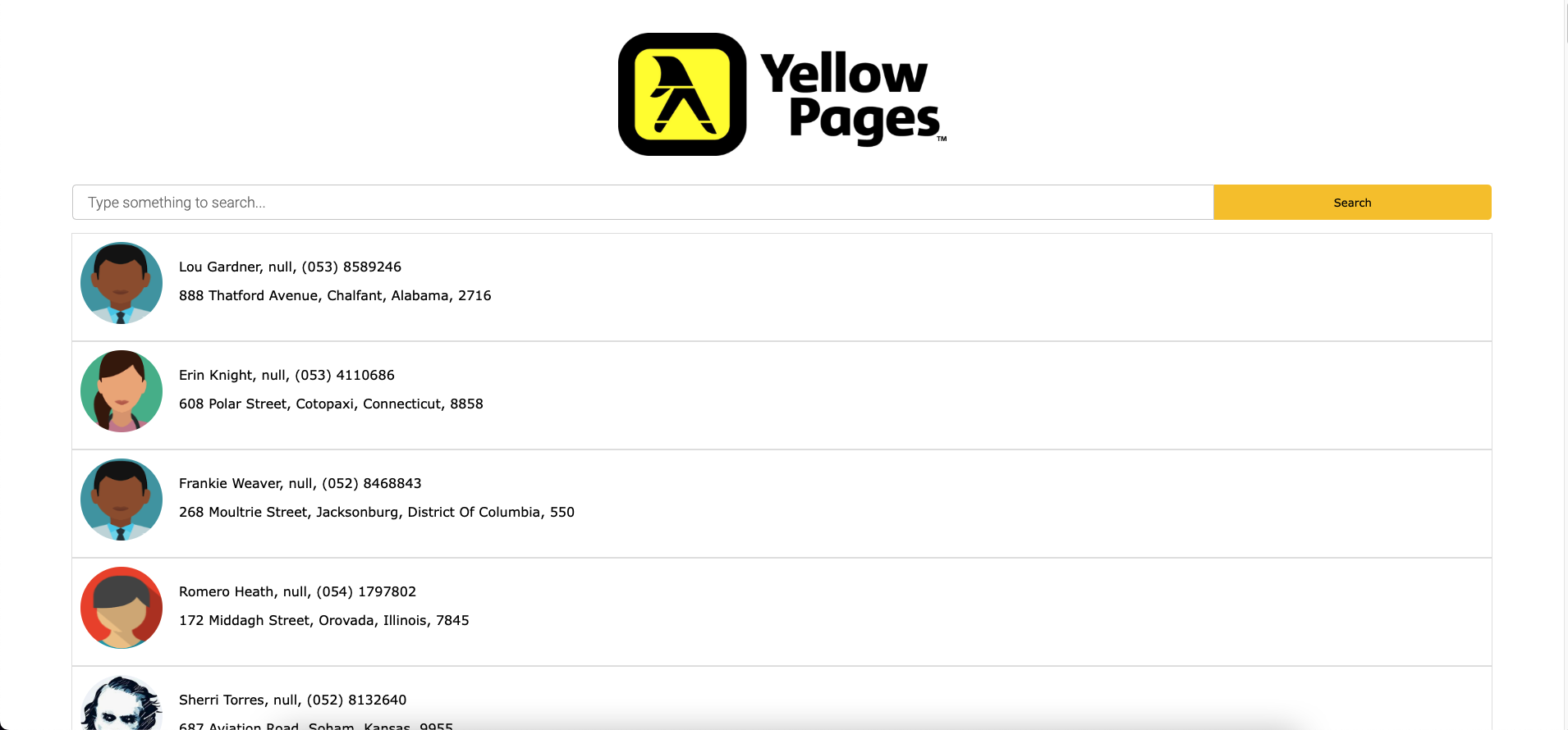 GitHub DanielLCintra/appyellowpages